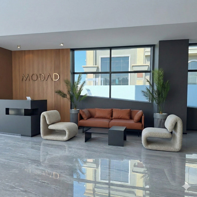 Lanott seating installed in the MODAD reception lounge