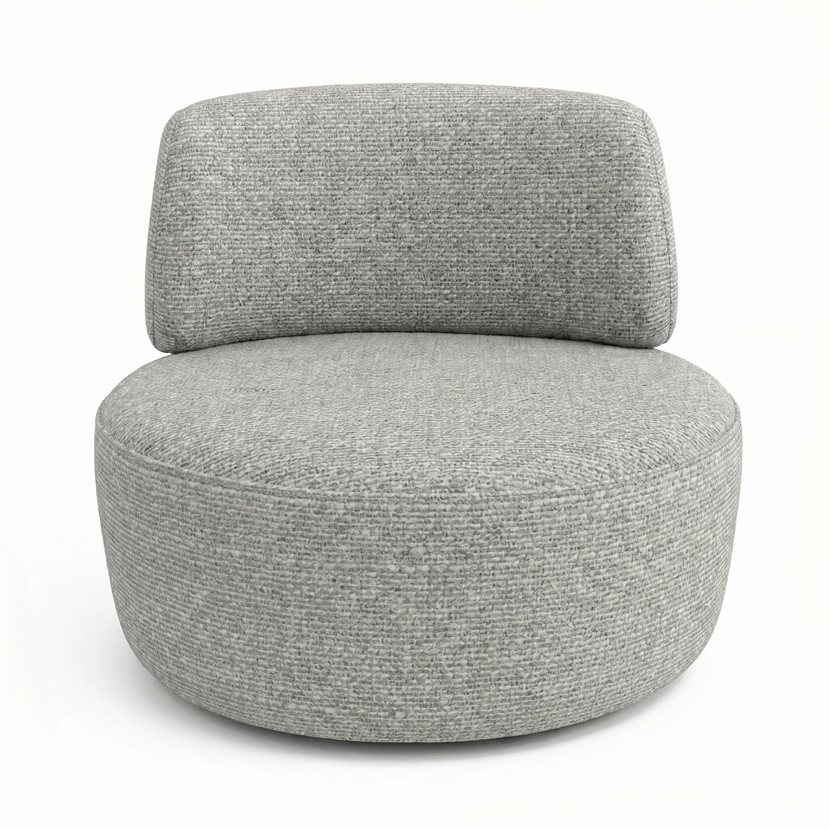Aurelia Chair AC102 grey upholstery front view on white background