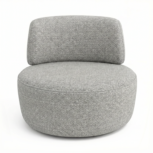 Aurelia Chair AC102 grey upholstery front view on white background