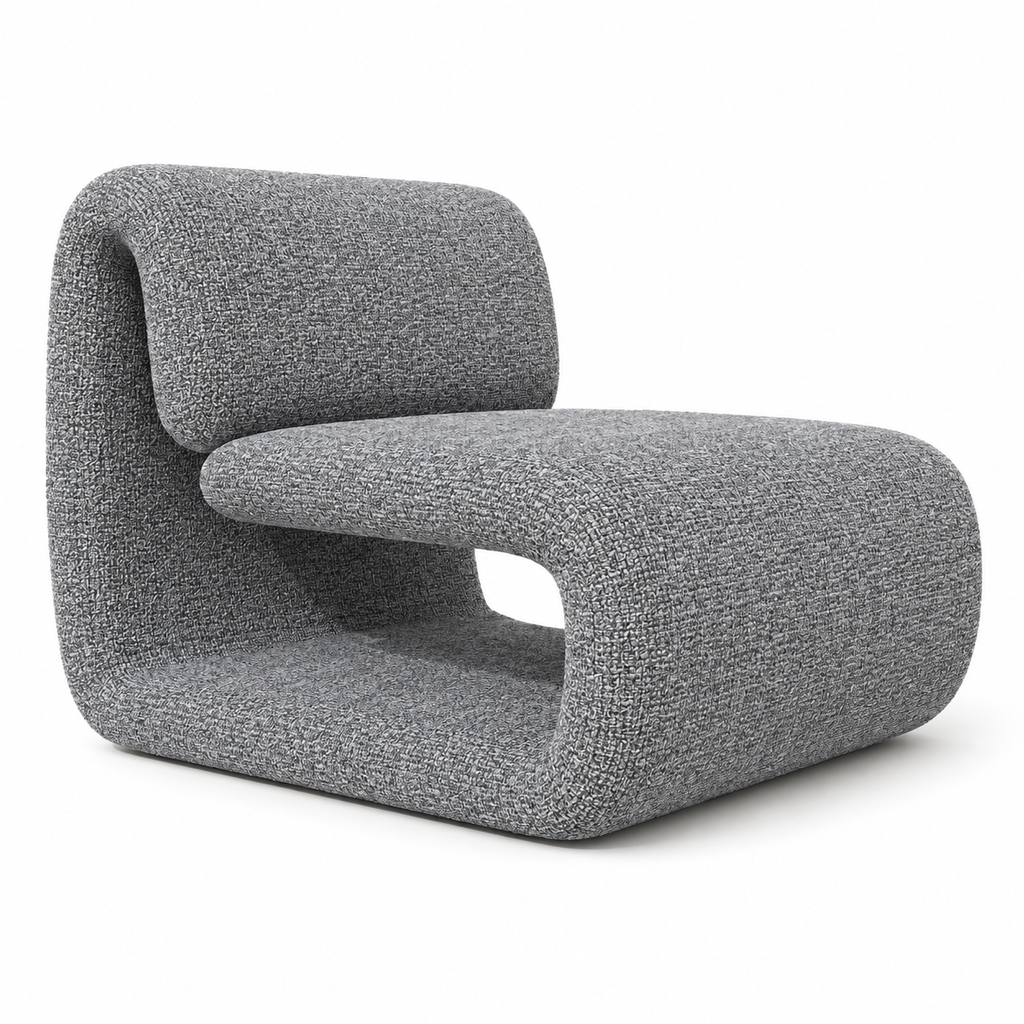 Lanott Kanso AC104 chair in MD-3 / Ash fabric - main view on white background