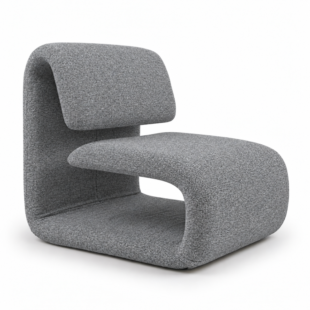 Lanott Kanso AC104 chair in MD-3 / Ash fabric - three-quarter view on white background