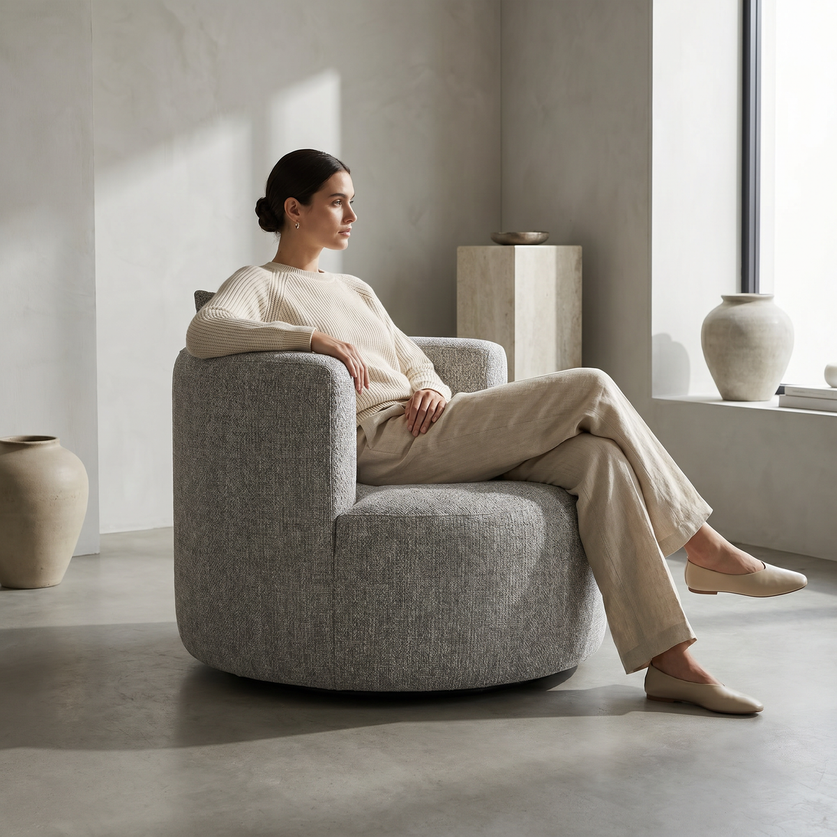 Arm Chair-AC105 proportions and dimensions — Lanott