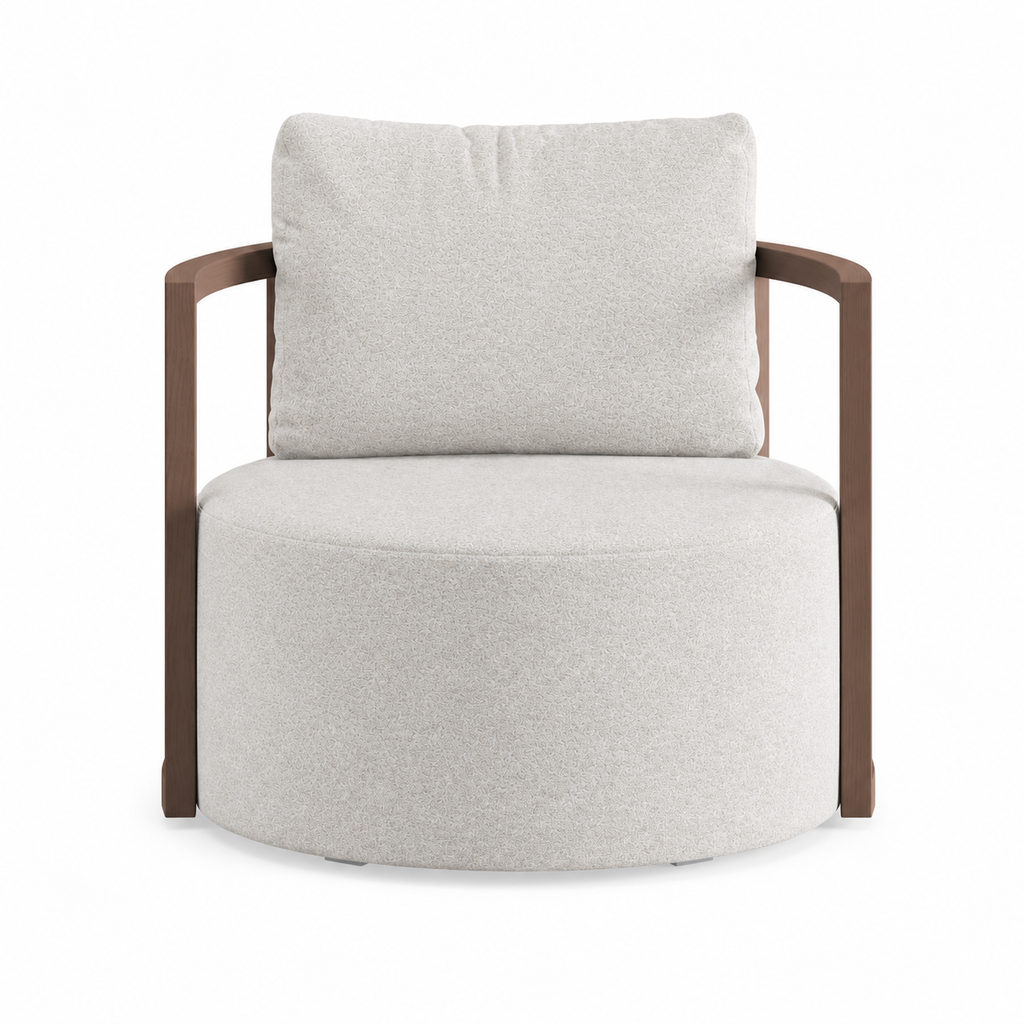 Lanott Valen AC122 chair in Tender-1 / Alba fabric - front view on white background