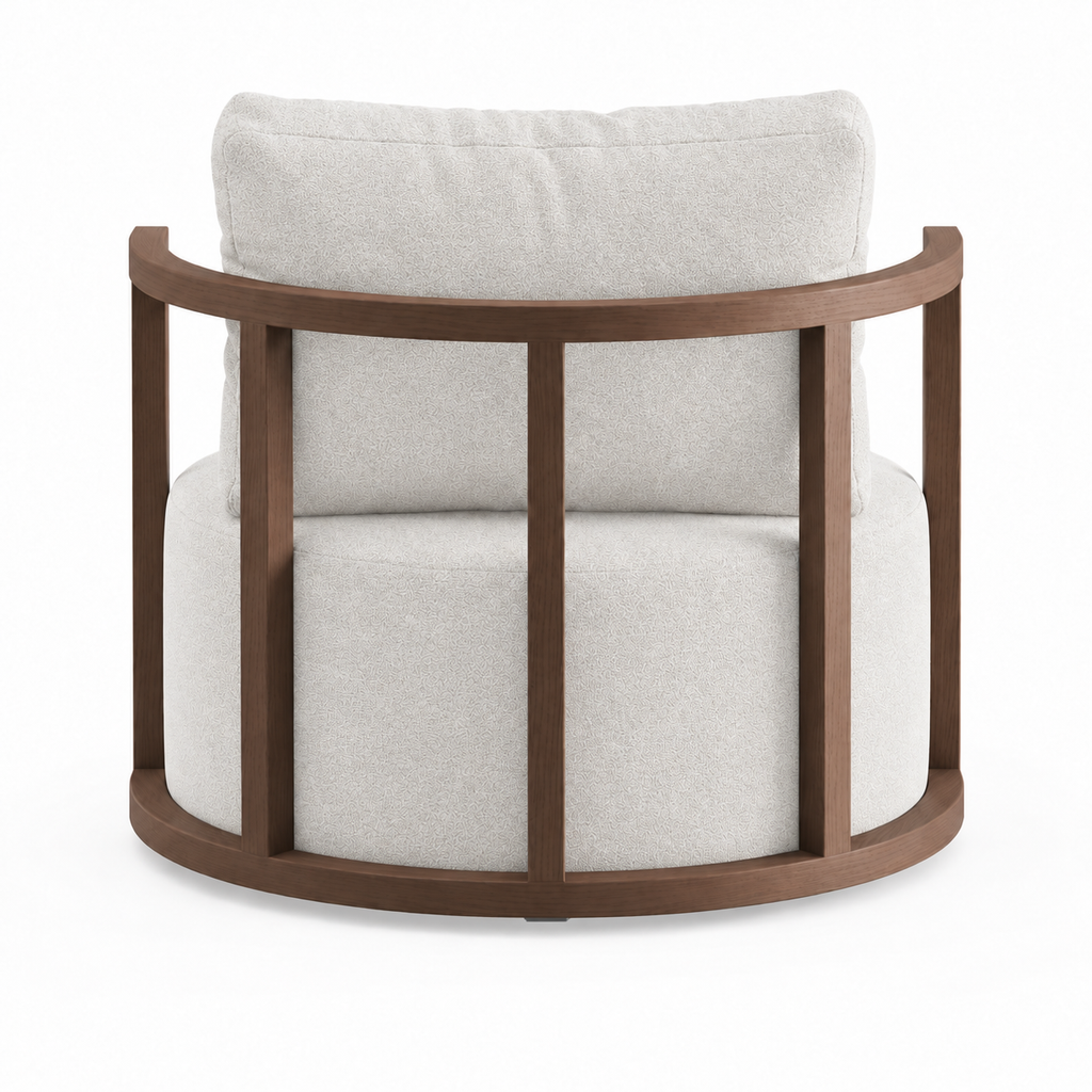 Lanott Valen AC122 chair in Tender-1 / Alba fabric - rear view on white background