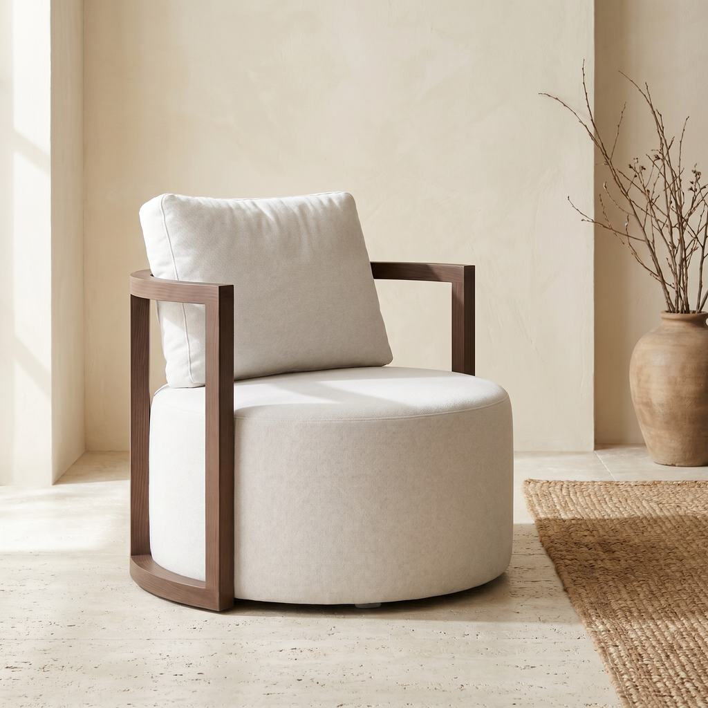 Lanott Valen Arm Chair AC122 in a warm neutral interior