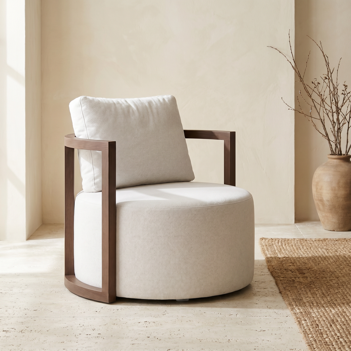 Lanott Valen Arm Chair AC122 in a warm neutral interior