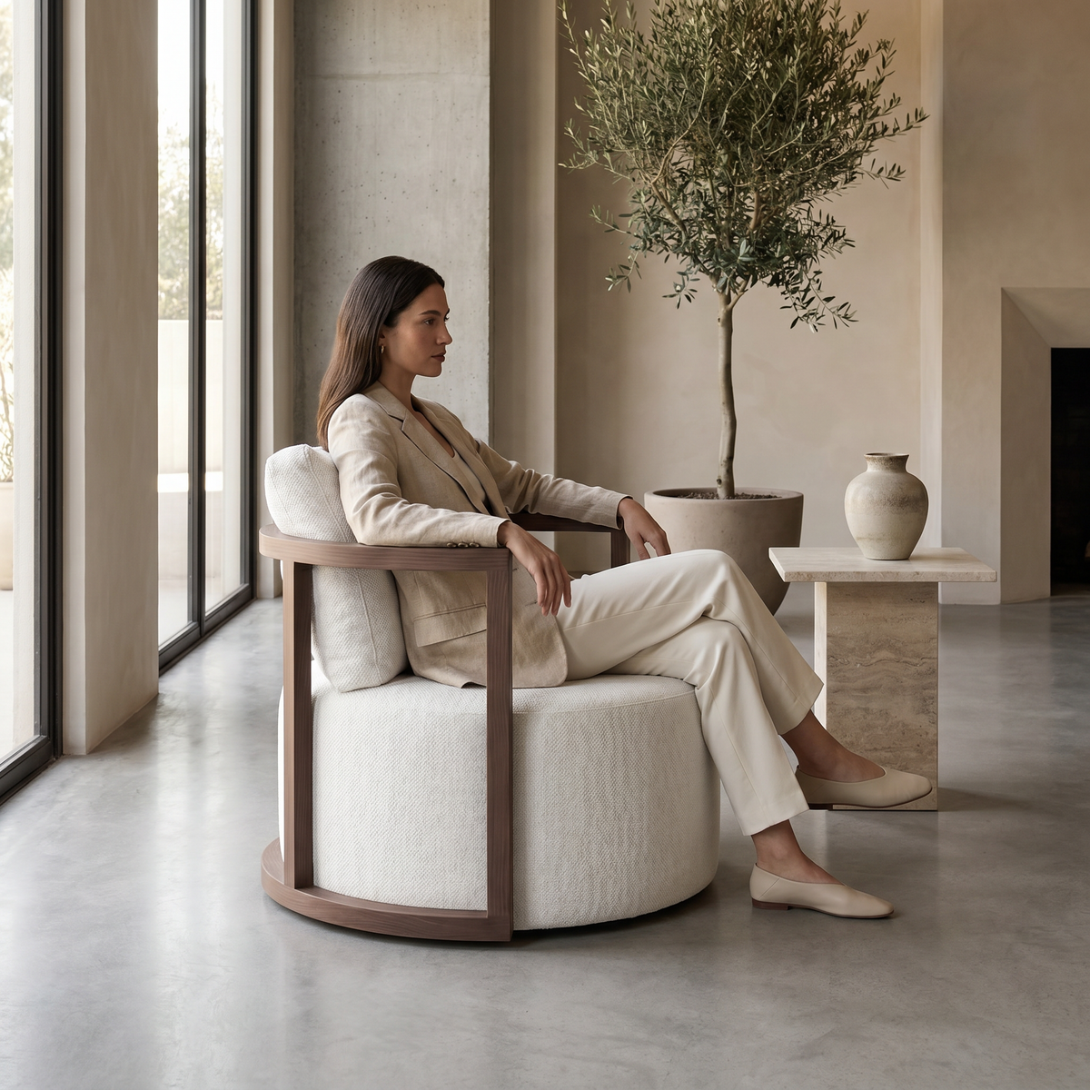 Lanott Valen Arm Chair AC122 in use in a contemporary interior