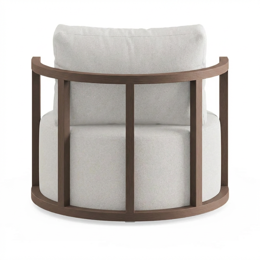 Lanott Valen Arm Chair AC122 rear view on white background
