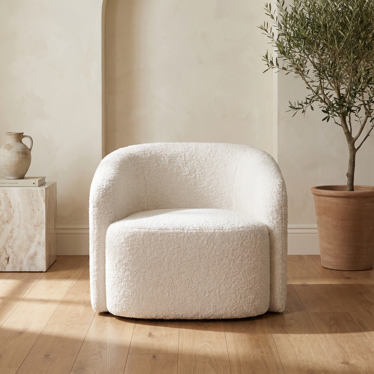 Lanott Arlette Arm Chair LS101 in a warm neutral interior