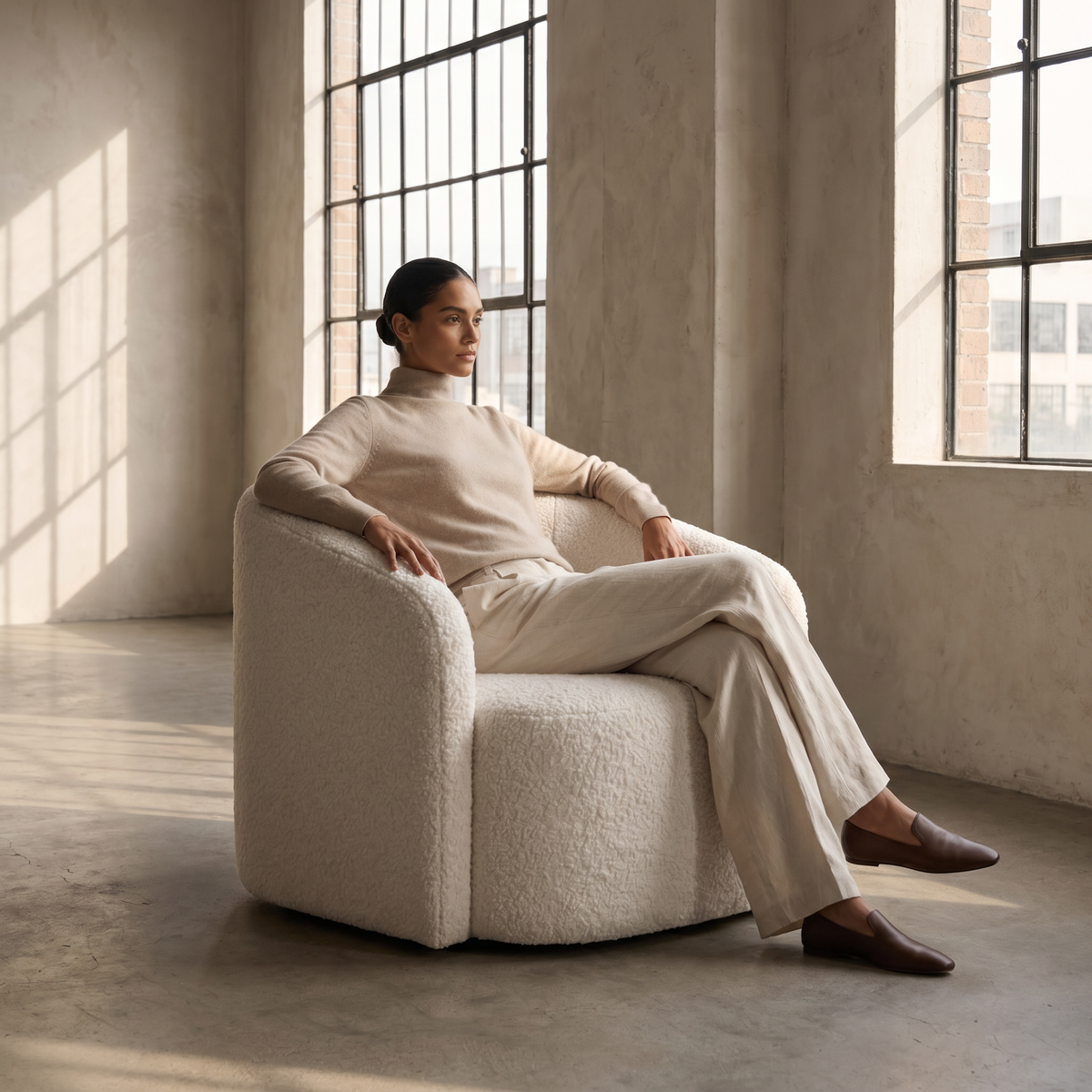 Lanott Arlette Arm Chair LS101 in use in a contemporary interior