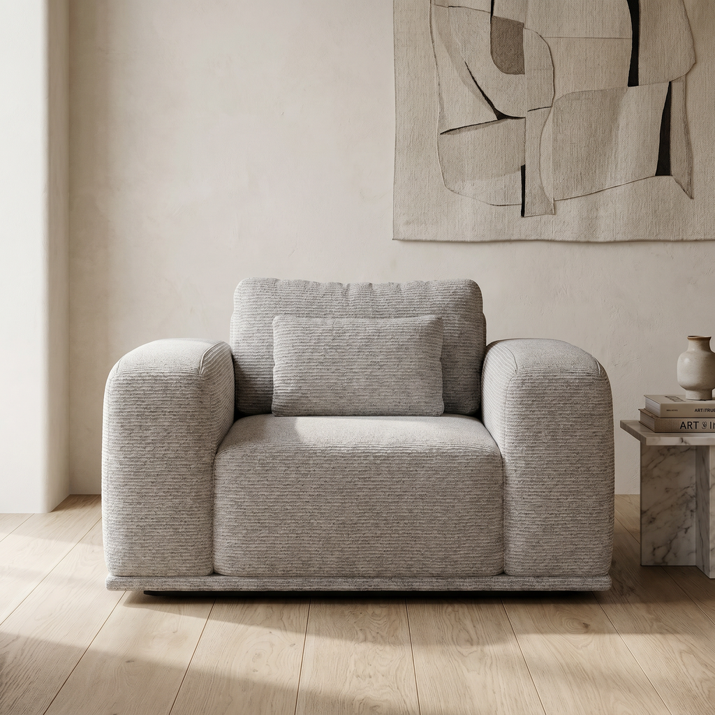 Lanott Nagomi Arm Chair LS108 in a warm neutral interior