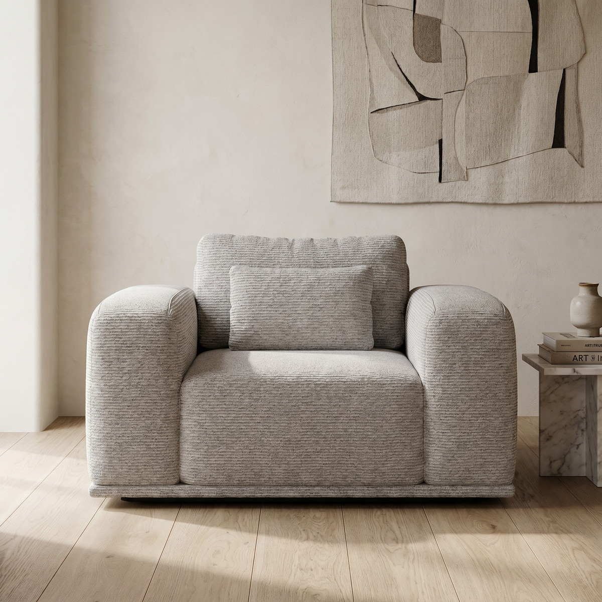 Lanott Nagomi Arm Chair LS108 in a warm neutral interior