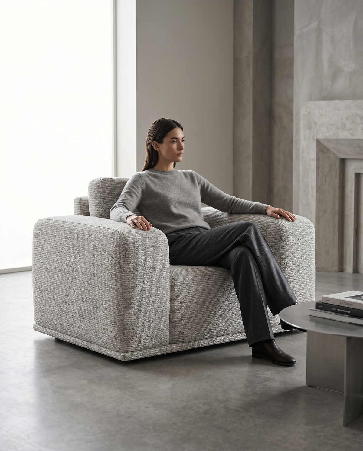 Lanott Nagomi Arm Chair LS108 in use in a contemporary interior