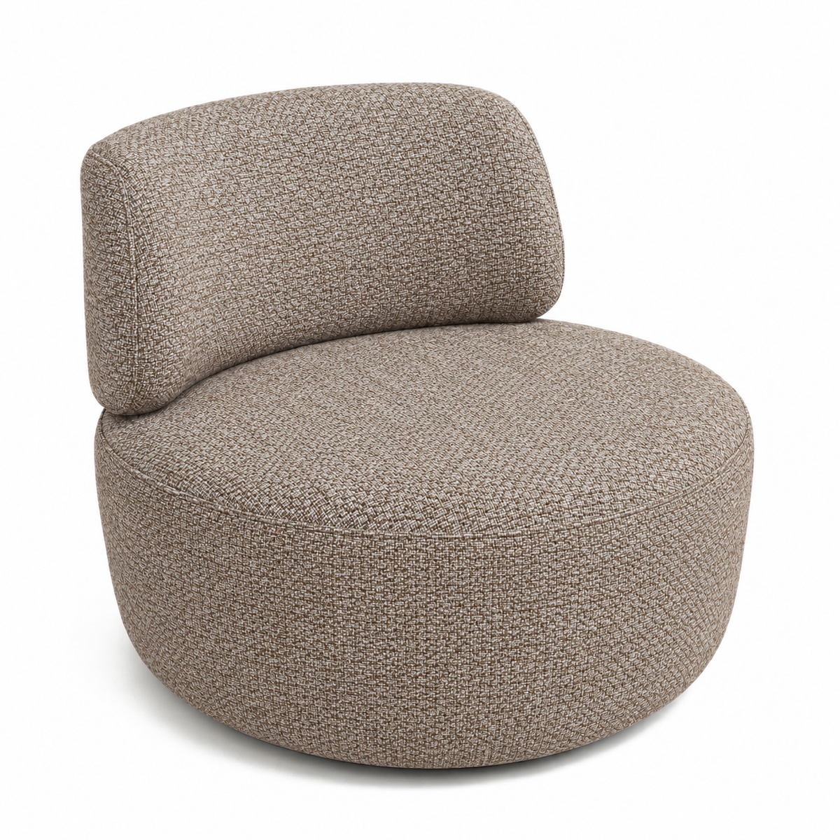 Aurelia AC102 chair in MD-14 warm taupe woven upholstery on a white background