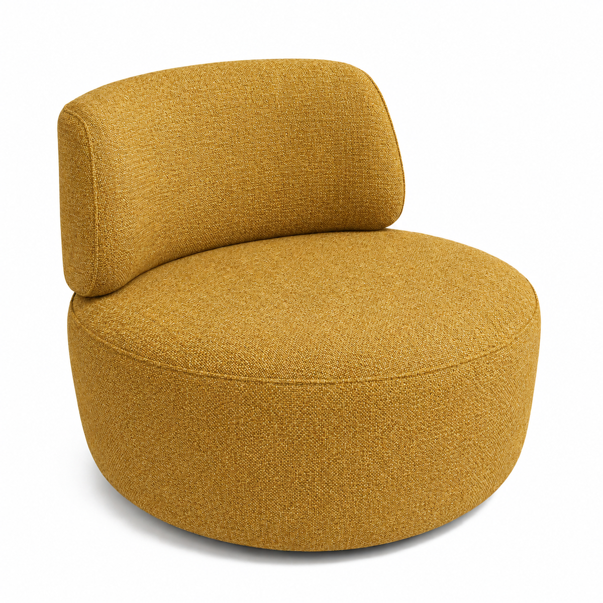 Aurelia AC102 chair in MD-9 mustard woven upholstery on a white background