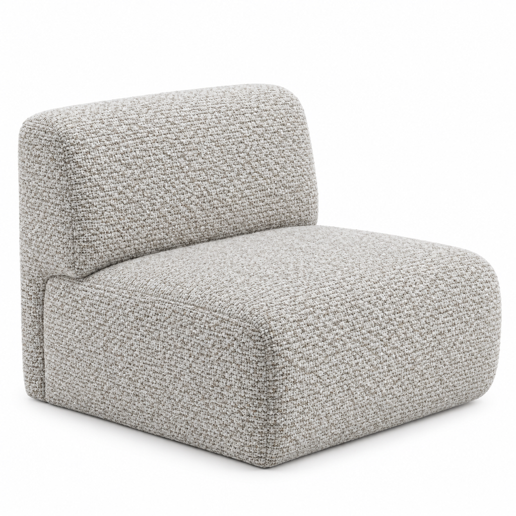 Lanott Varenna Arm Chair AC103 in Tender-1 Alba fabric, main view on white background
