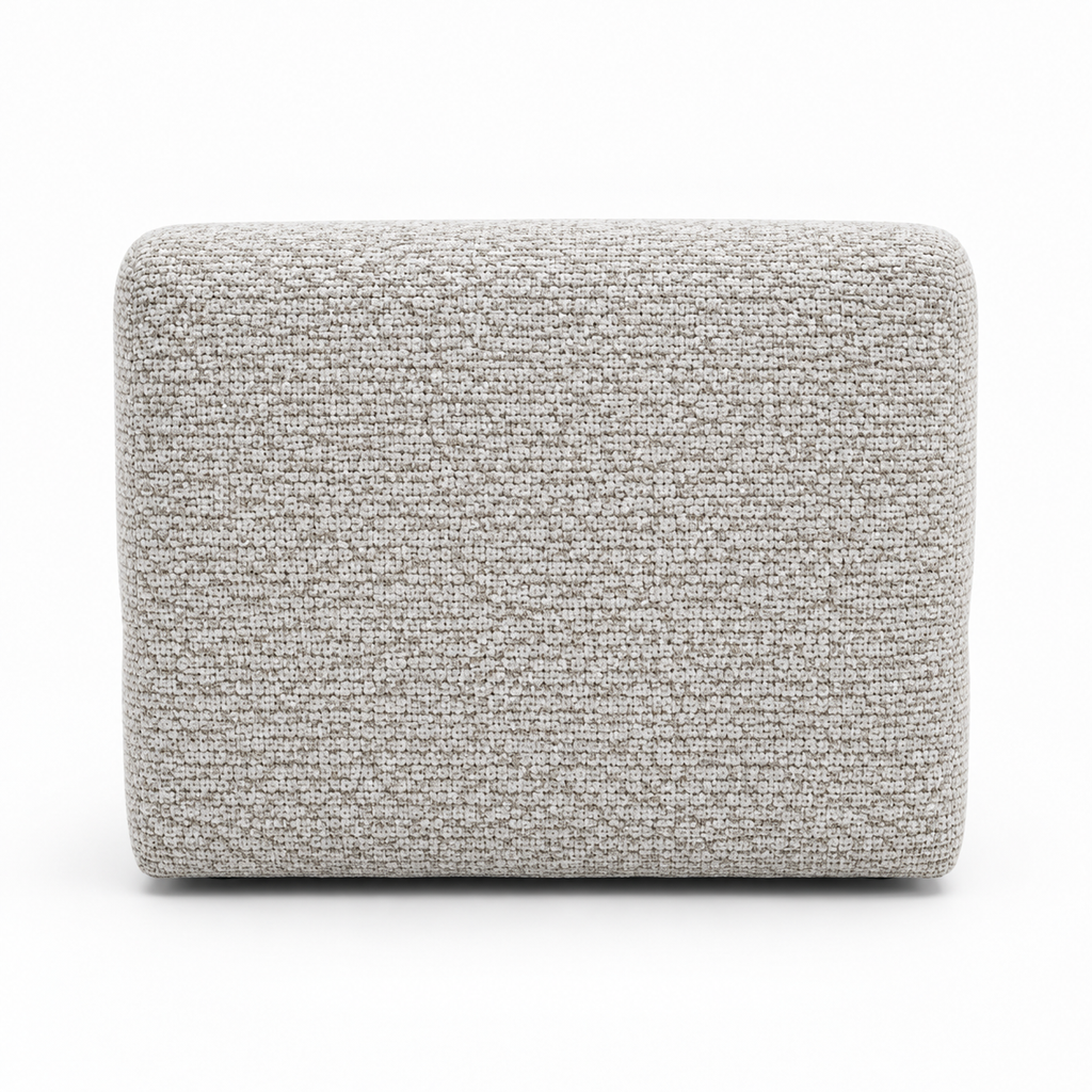 Lanott Varenna Arm Chair AC103 in Tender-1 Alba fabric, rear view on white background
