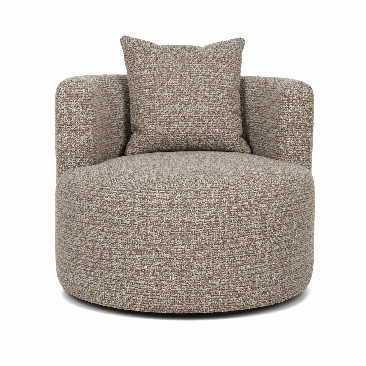 Lanott Siena Arm Chair AC105 in MD-14 Dune fabric, front view on white background