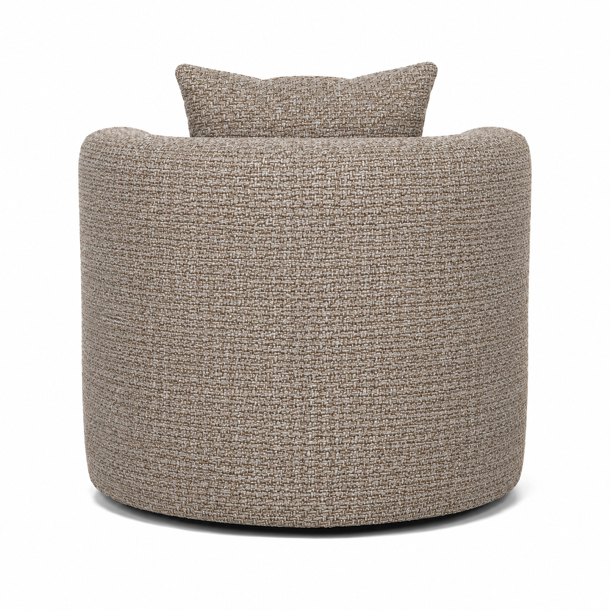 Lanott Siena Arm Chair AC105 in MD-14 Dune fabric, rear view on white background