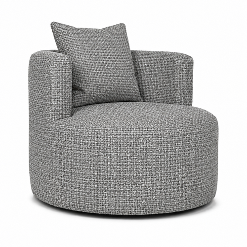 Lanott Siena Arm Chair AC105 in Mocha-11 Flint fabric, main view on white background