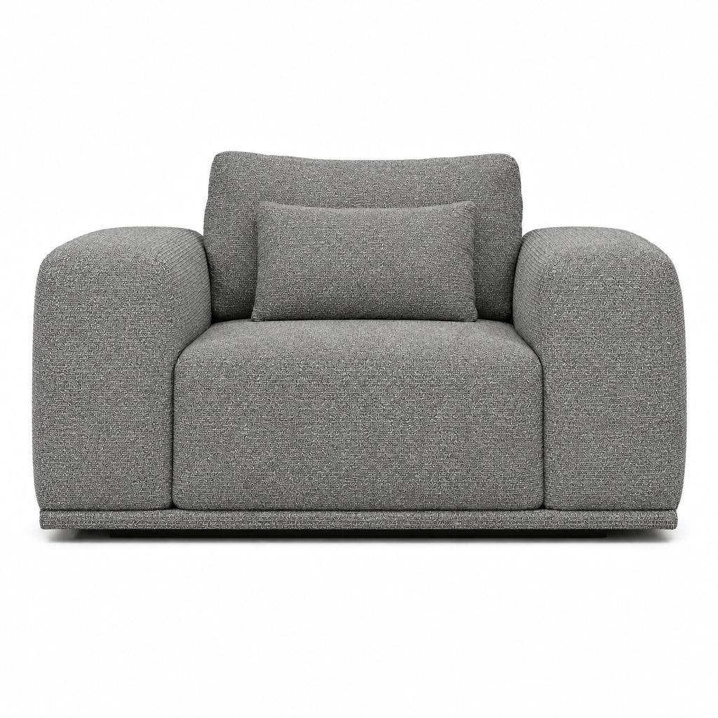 Lanott Nagomi LS108 armchair in Mocha-11 - front view on white background