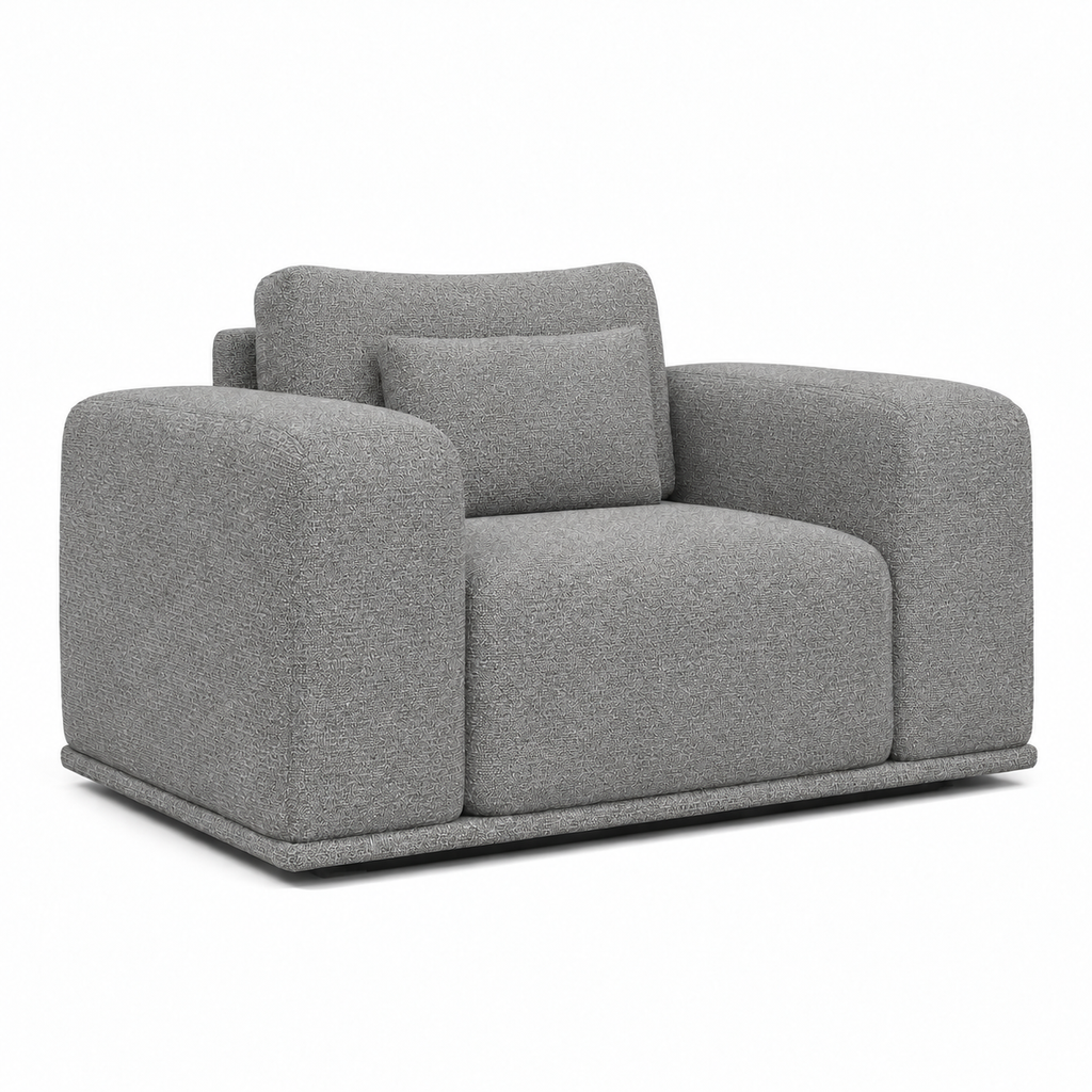 Lanott Nagomi LS108 armchair in Mocha-11 - main three-quarter view on white background