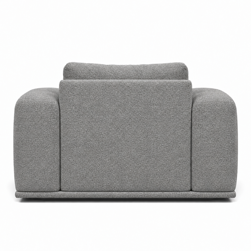 Lanott Nagomi LS108 armchair in Mocha-11 - rear view on white background