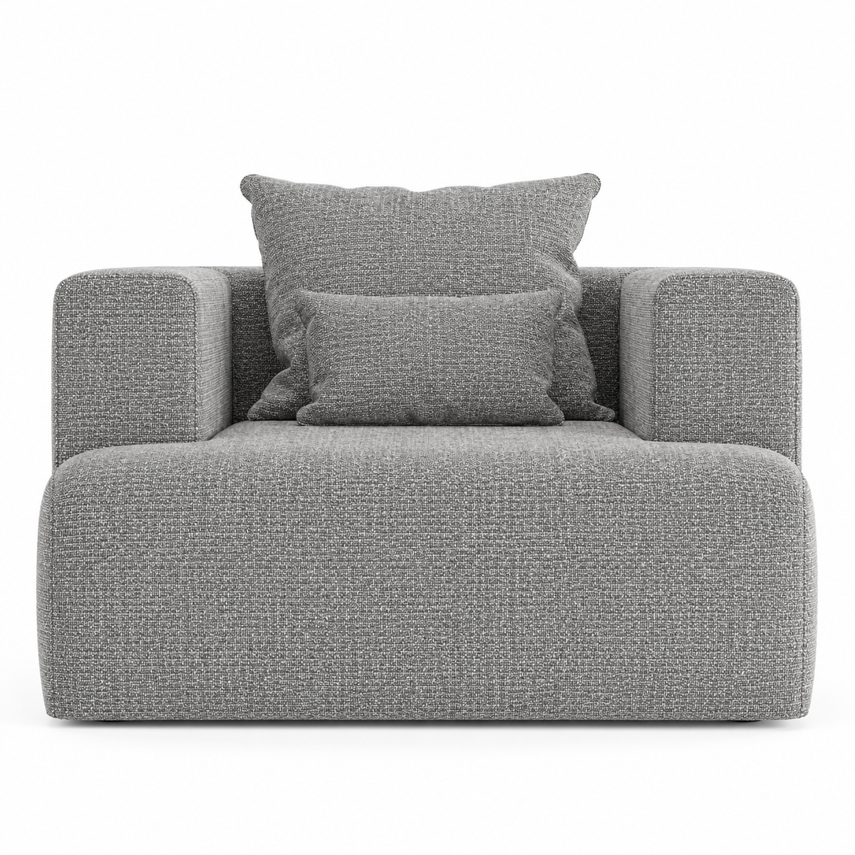 Lanott Lunaro LS114 armchair in Mocha-11 - front view on white background
