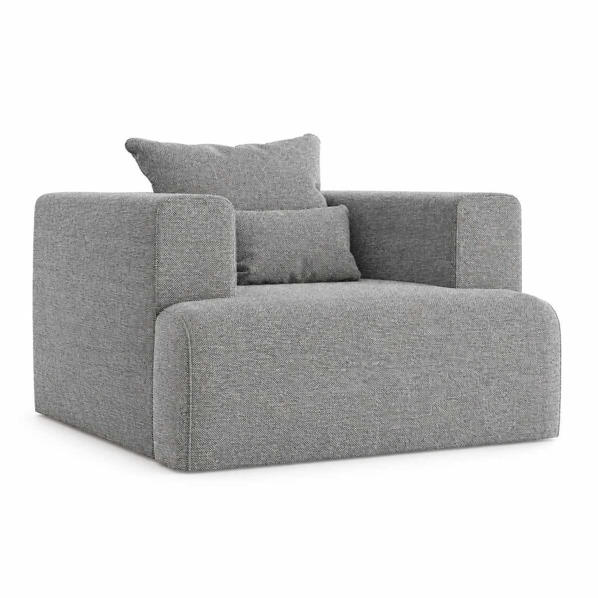 Lanott Lunaro LS114 armchair in Mocha-11 - main three-quarter view on white background