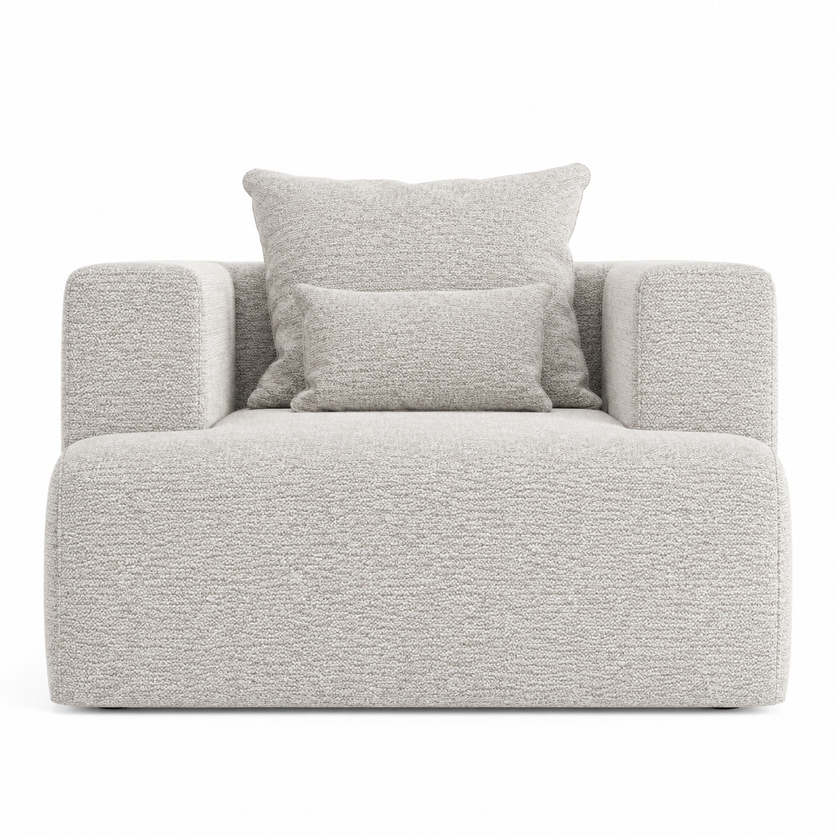 Lanott Lunaro LS114 armchair in Tender-1 - front view on white background