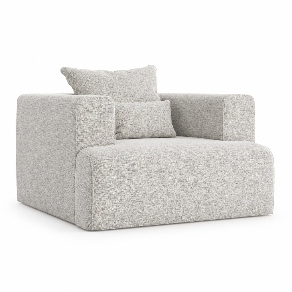 Lanott Lunaro LS114 armchair in Tender-1 - main three-quarter view on white background