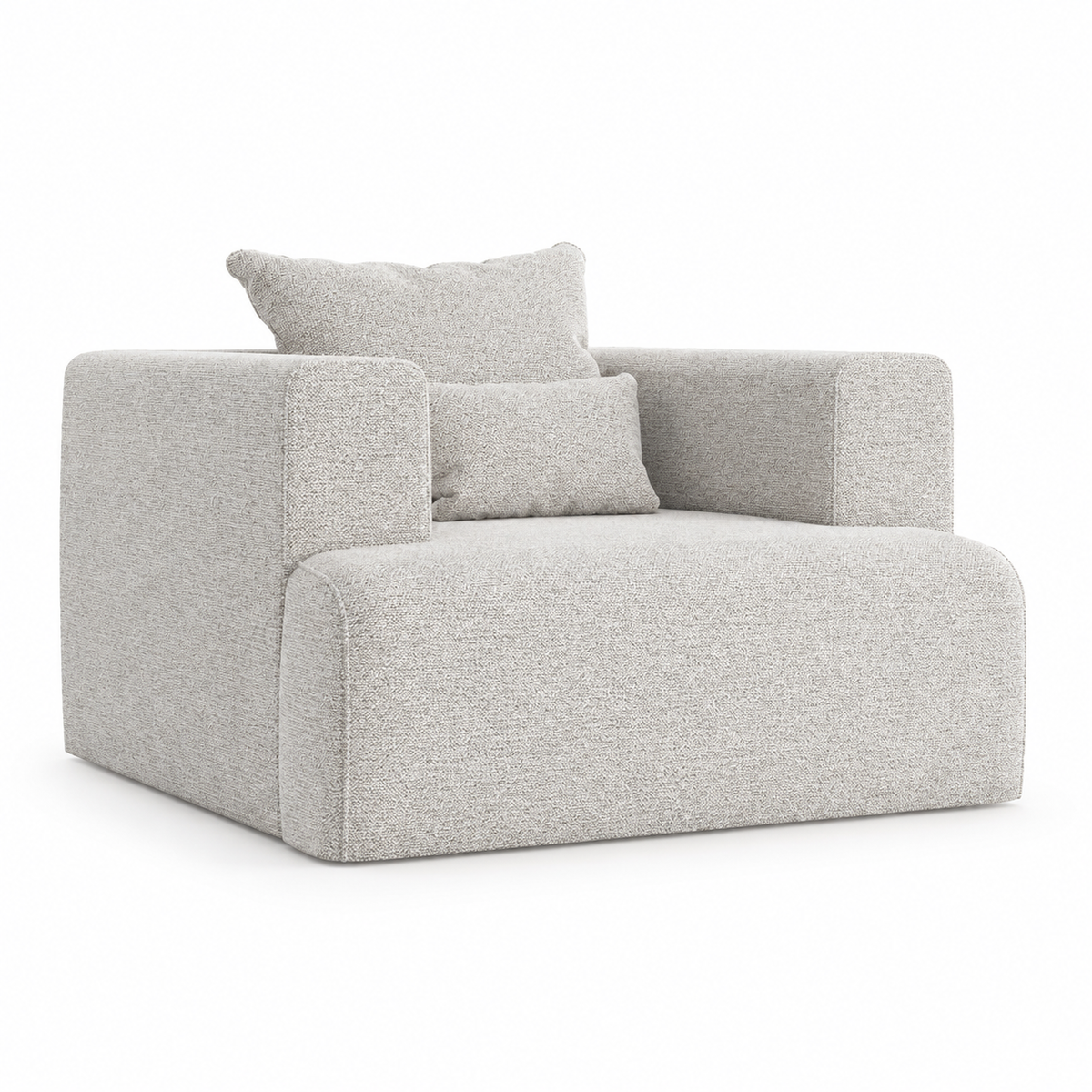 Lanott Lunaro LS114 armchair in Tender-1 - main three-quarter view on white background