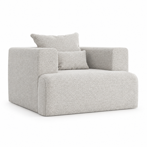 Lanott Lunaro LS114 armchair in Tender-1 - main three-quarter view on white background