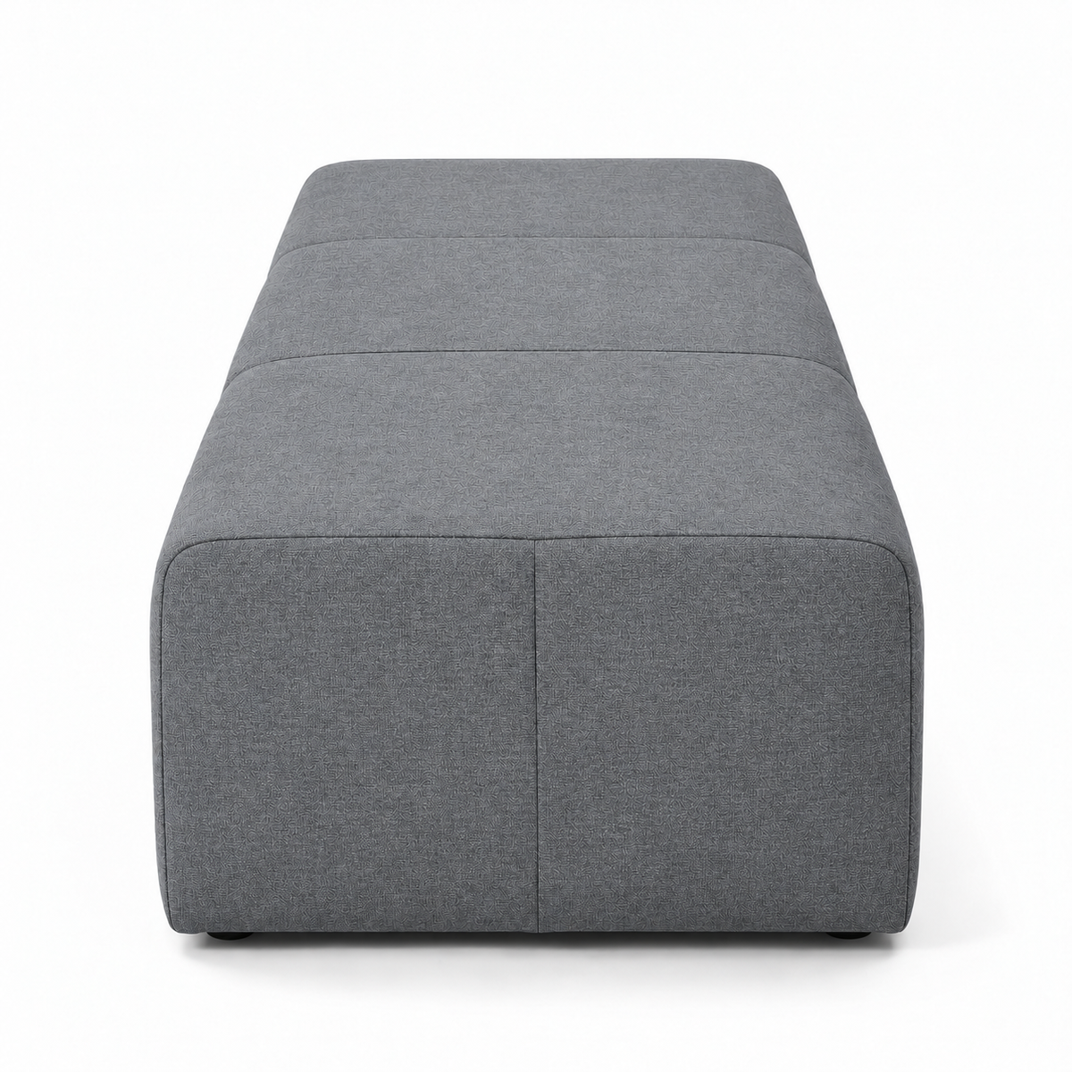Lanott BH106 bench in MD-3 — short-end view on white background, refined small-scale fabric texture