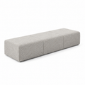 Lanott BH106 bench in Tender-1 — three-quarter view on white background, refined small-scale fabric texture