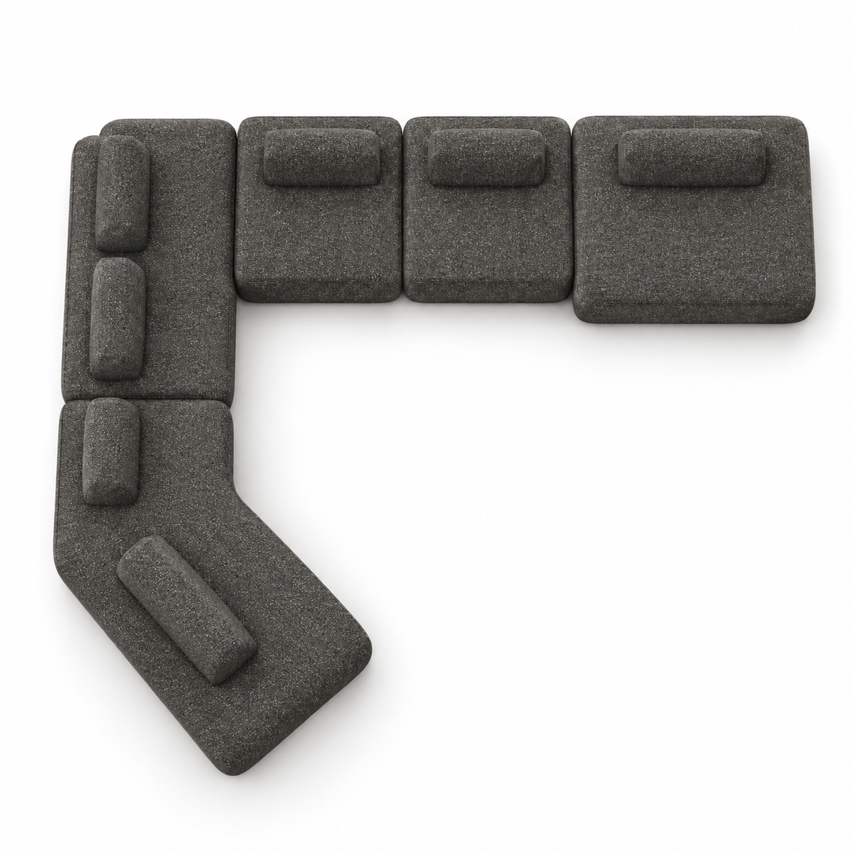 Corner Sofa - CS106 | DOT-22 | Overhead view of the five-module arrangement