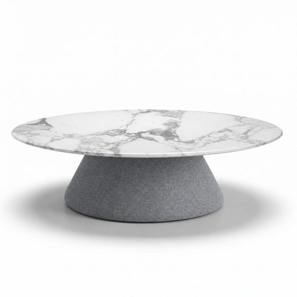 Lanott CT102 coffee table in MD-3 — main elevated view on white background, refined small-scale fabric texture