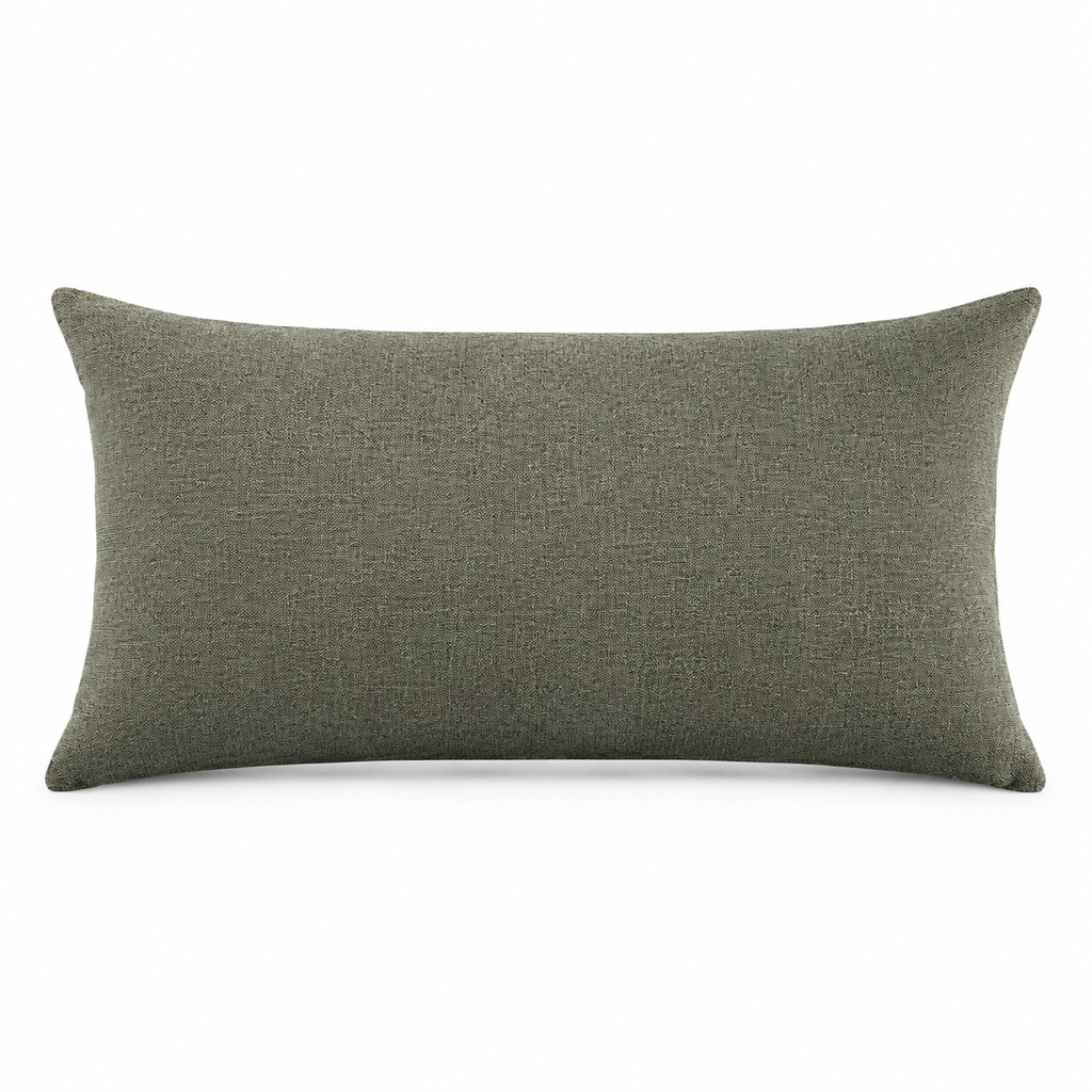 Lanott CU101 cushion in MD-8, rectangle shape, front view on white background with refined fabric texture