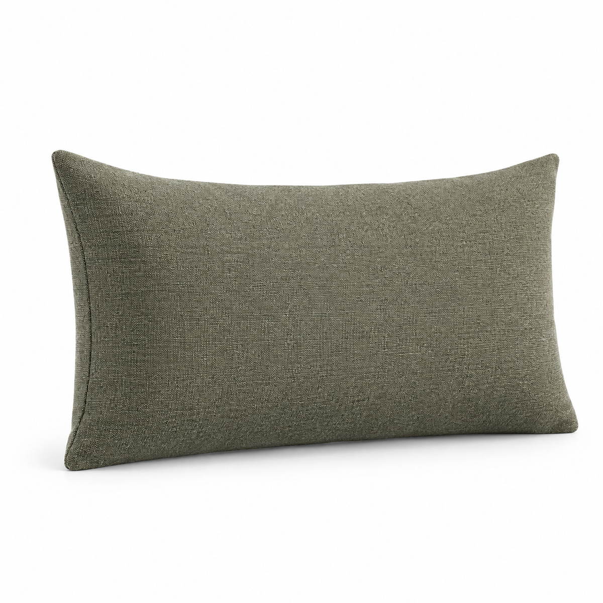 Lanott CU101 cushion in MD-8, rectangle shape, side angled view on white background with refined fabric texture