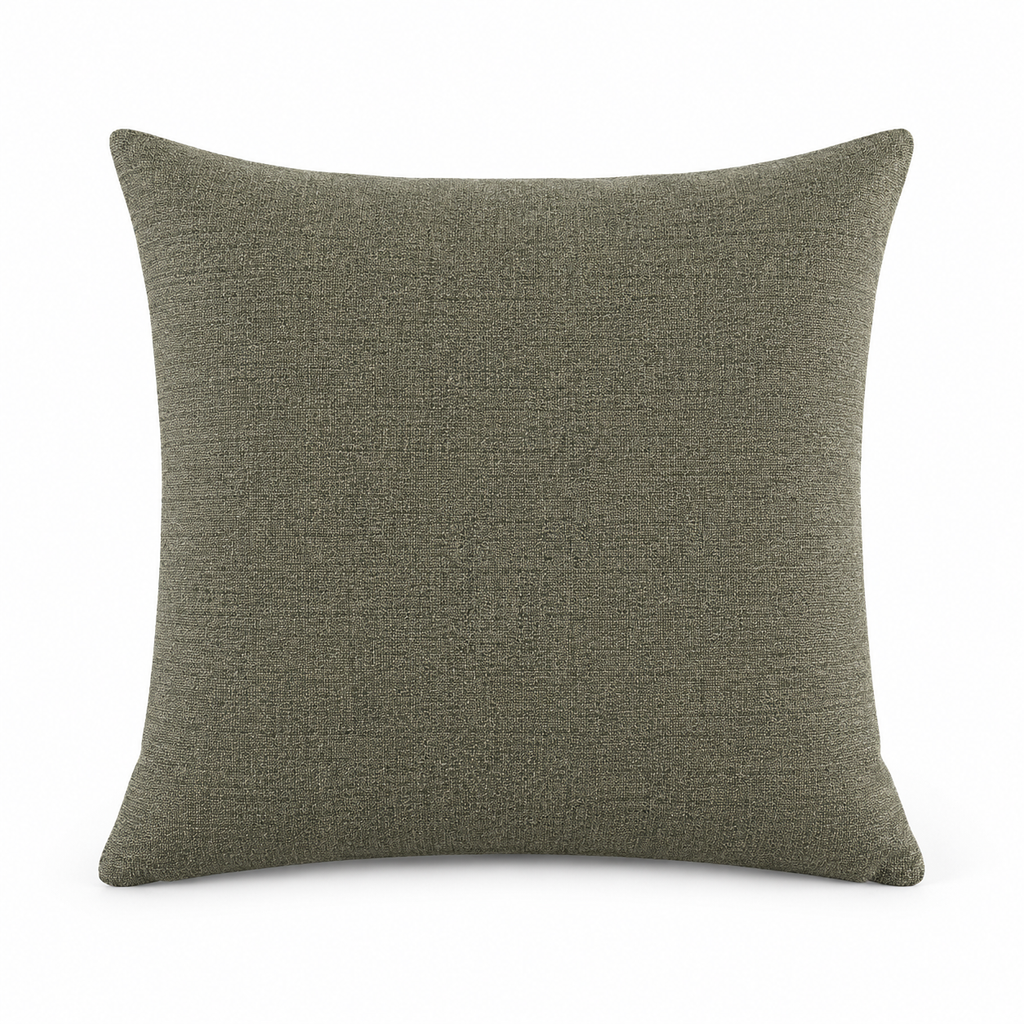 Lanott CU101 cushion in MD-8, square shape, front view on white background with refined fabric texture