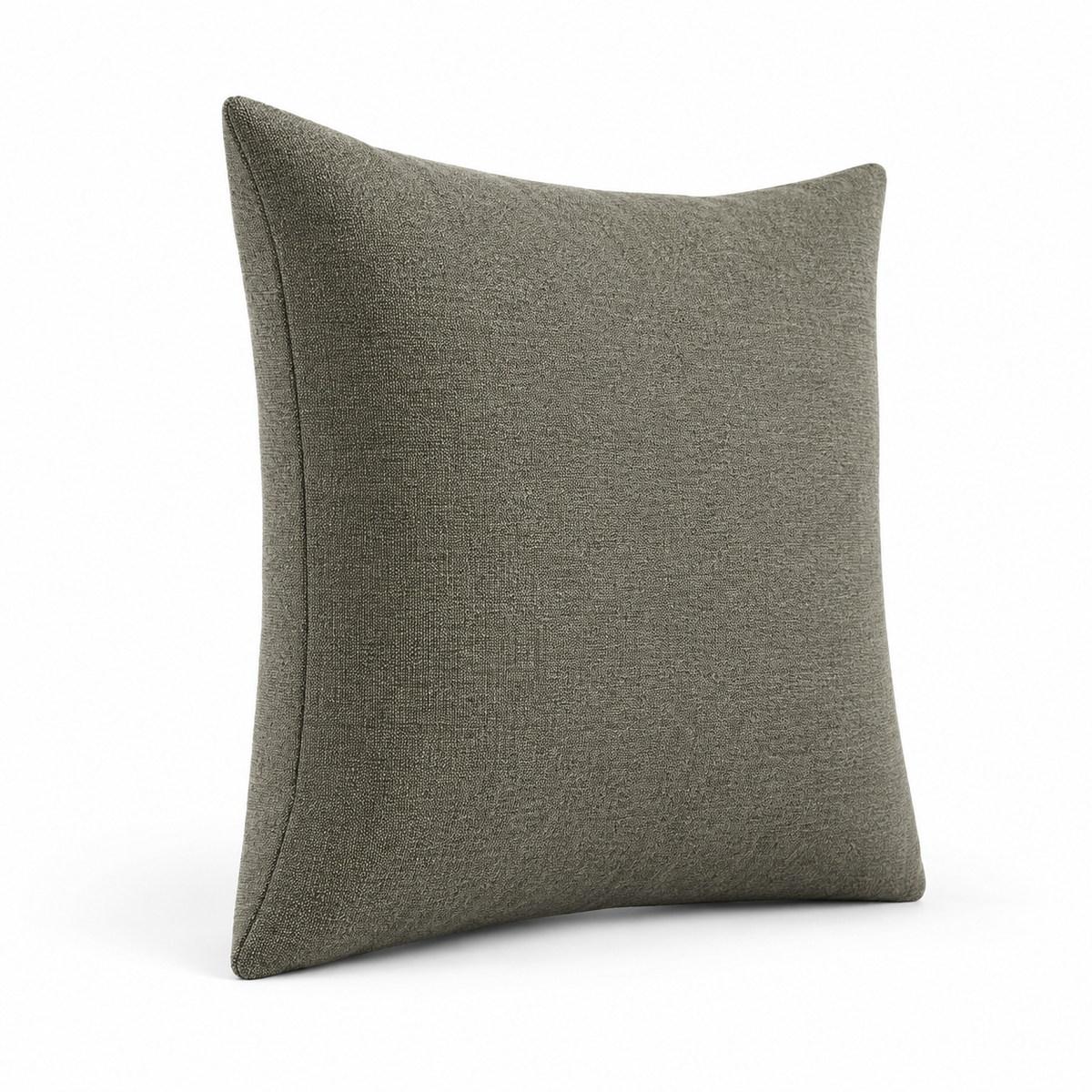 Lanott CU101 cushion in MD-8, square shape, side angled view on white background with refined fabric texture