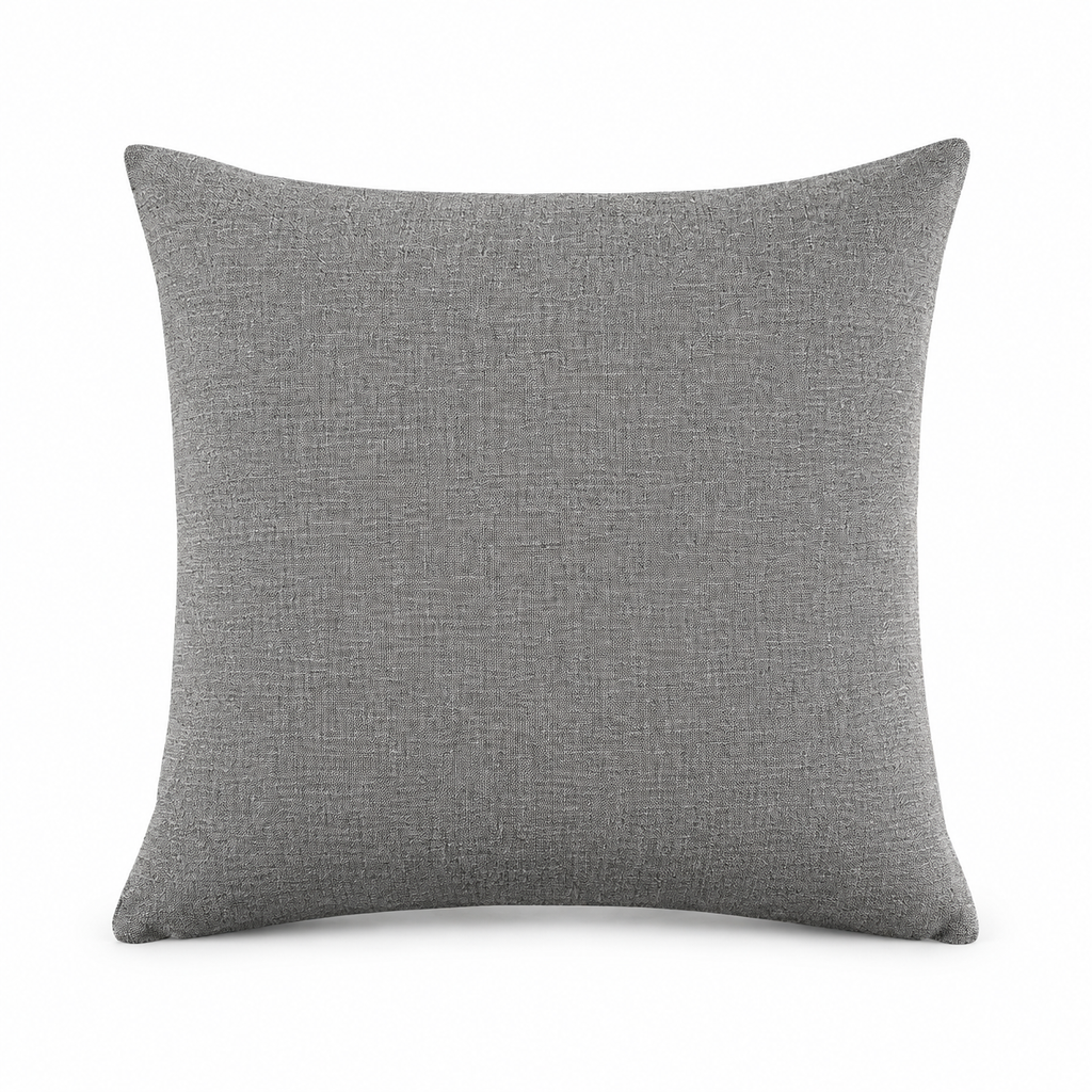 Lanott CU101 cushion in Mocha-11, square shape, front view on white background with refined fabric texture