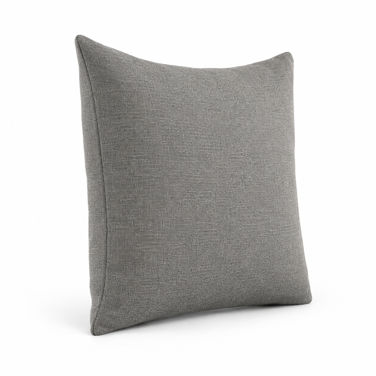 Lanott CU101 cushion in Mocha-11, square shape, side angled view on white background with refined fabric texture