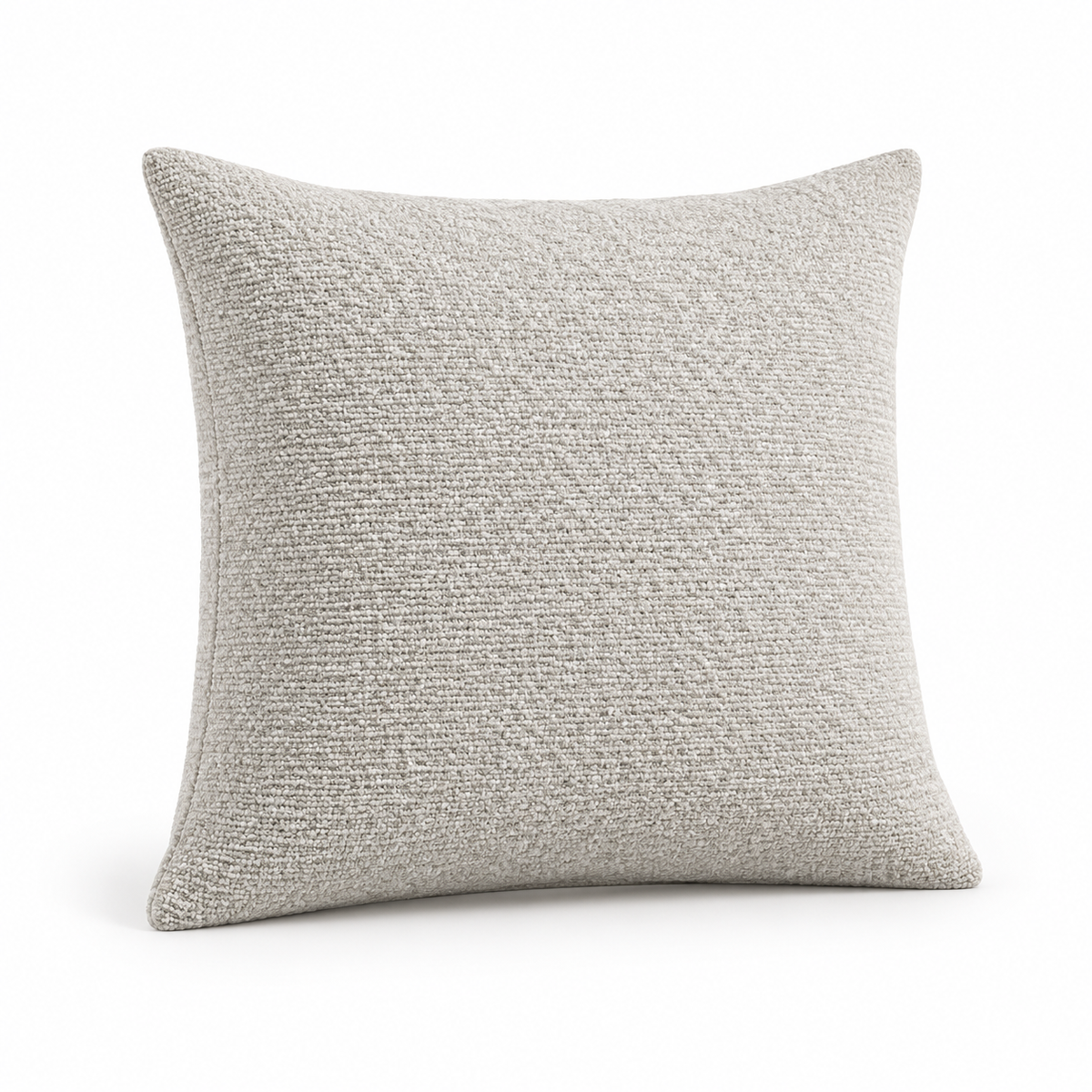 Lanott CU101 cushion in Tender-1, square shape, main angled view on white background with refined fabric texture