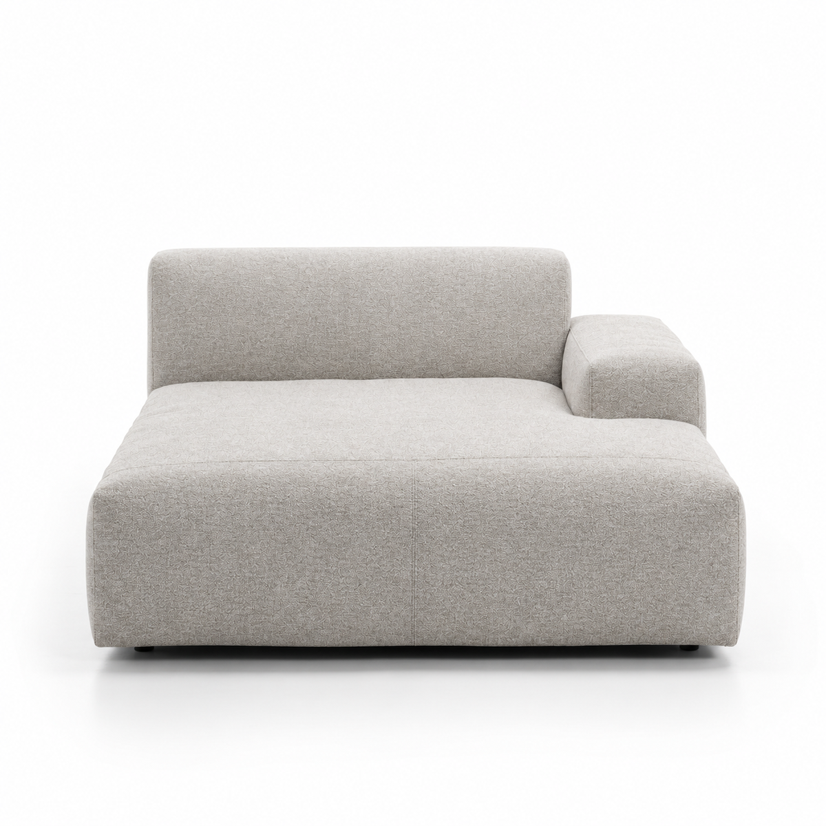 Lanott DB101 daybed in Tender-1, front view on white background with refined fabric texture