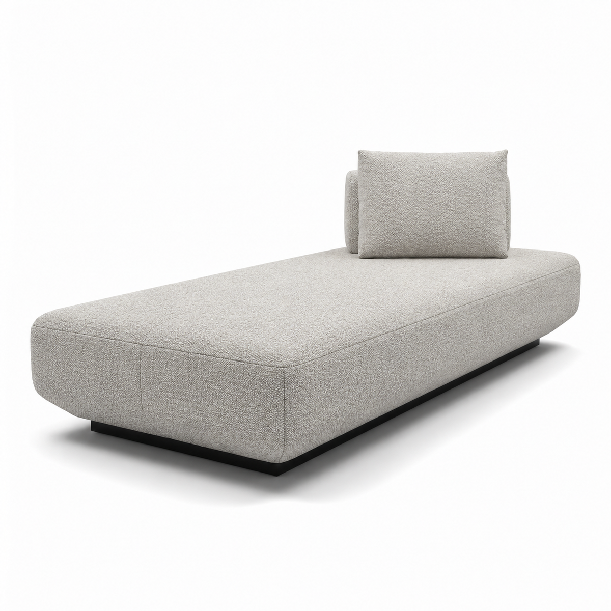 Lanott DB106 daybed in Tender-1, main three-quarter view on white background with refined fabric texture