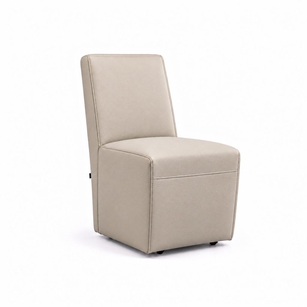 Lanott Linea DC101 in Beige Leather (Lacoste-8), main three-quarter view, facing right on white background.