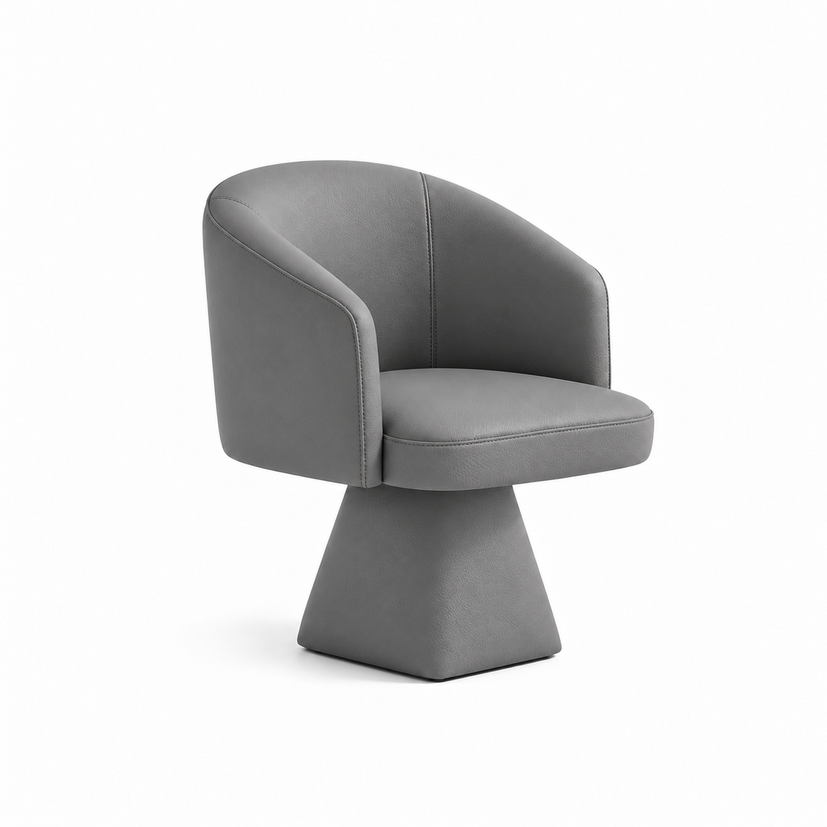 Lanott Aura DC103 in Grey Leather, main three-quarter view, facing right on white background.