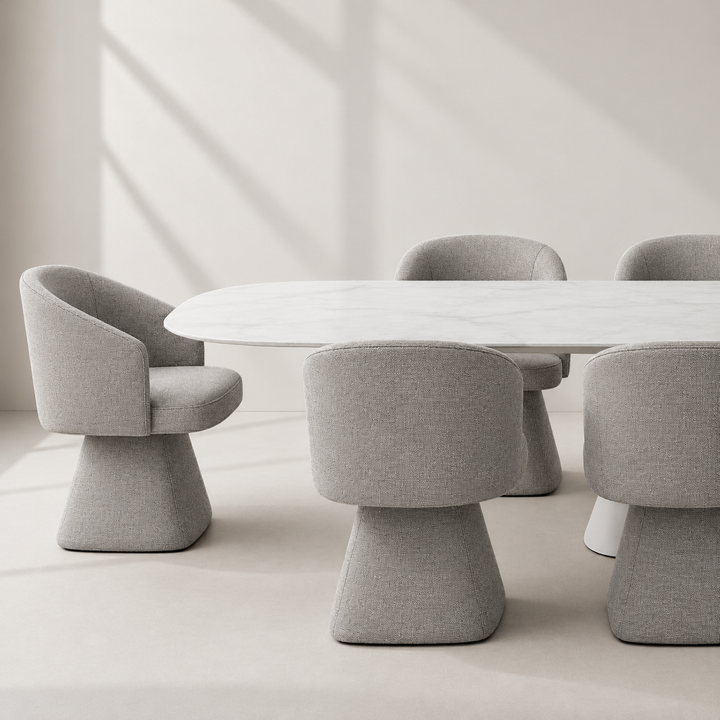 Lanott Aura dining chair DC103 in MD-2, lifestyle dining room view