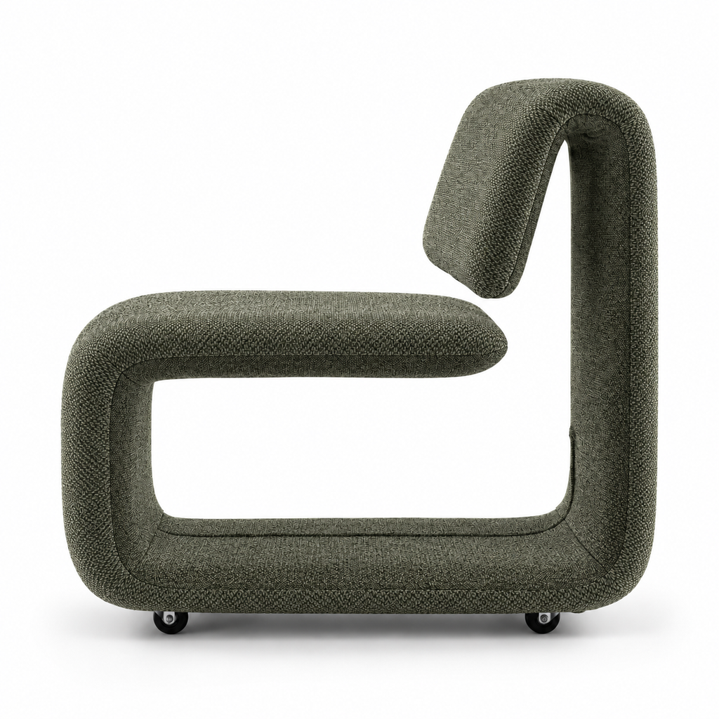 Lanott Kanso dining chair DC104 in MD-8, side view